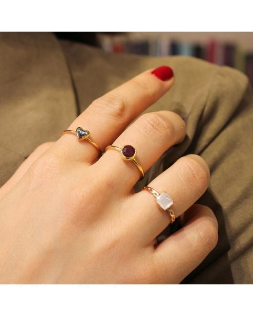 1610Istanbul Metallic Orient Express Ruby Ring