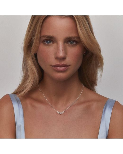 Lily & Roo Metallic Pearl Lariat Necklace