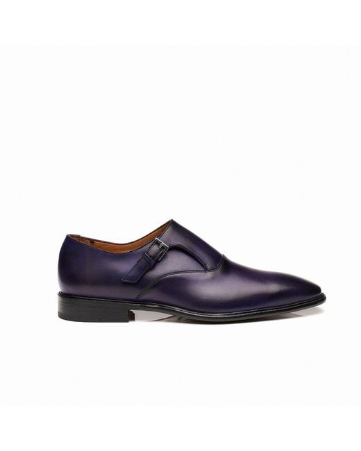 Mariano Shoes Blue Beja Aubergine Oxford for men