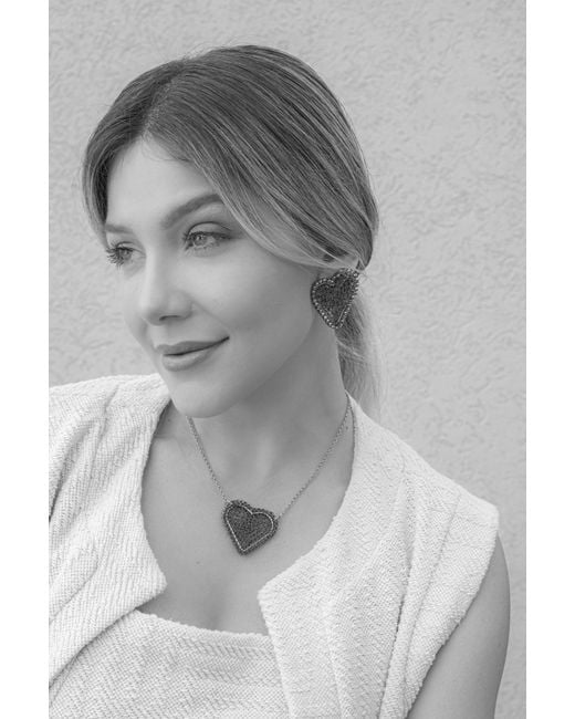 Lavish by Tricia Milaneze Metallic Neutrals Pearl & Amour Mesh Posts Handmade Crochet Earrings