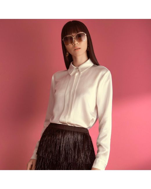 Emma Wallace White Vertic Shirt