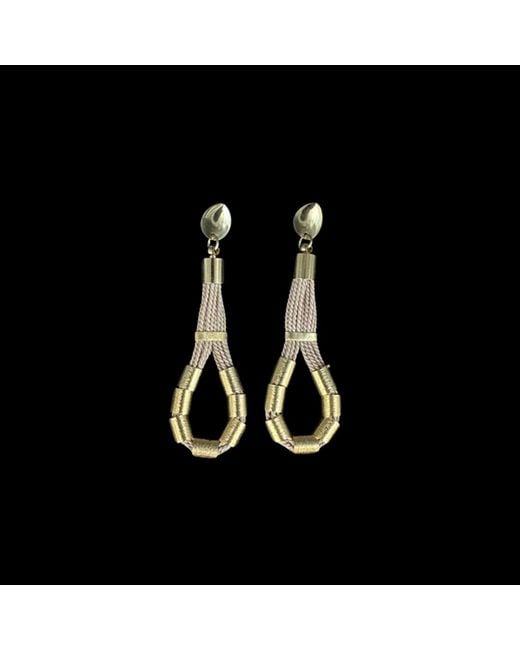 Nart Nature Making Art Metallic Neutrals The Connection Buriti Natural Fiber Earrings