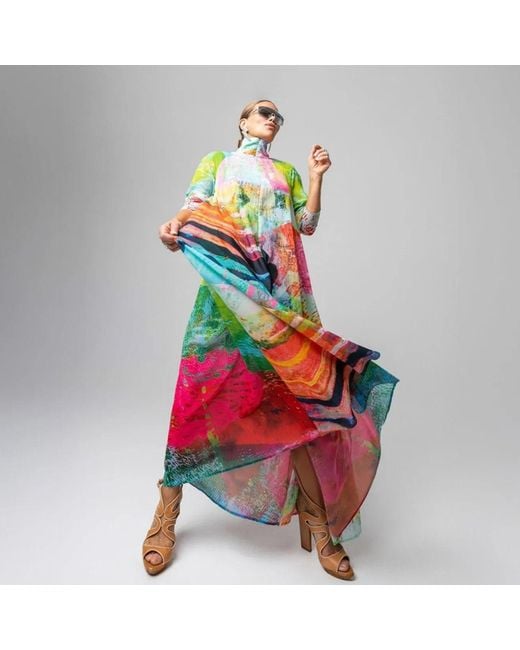 Maxjenny Green A-Shaped Maxi Dress