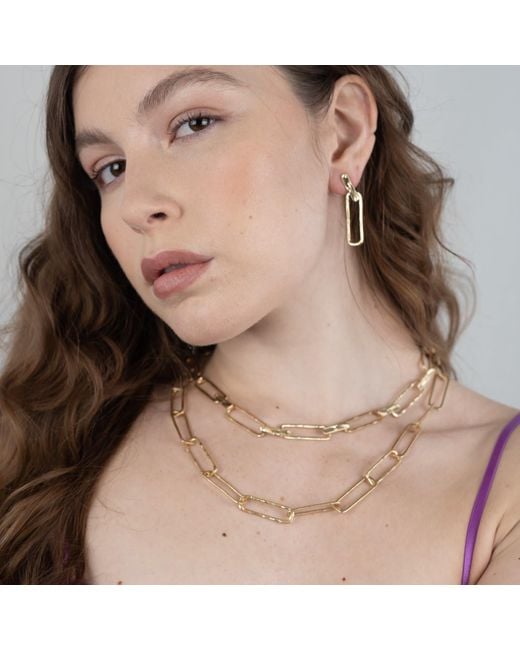 Rare Matters Jewelry Metallic Streamline Chain Necklace