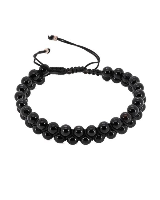 Ebru Jewelry Black Onyx Self Control Bracelet for men