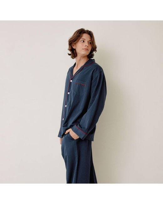 Luna Luz Blue Helen Cotton Long-Sleeve Pajama Set for men