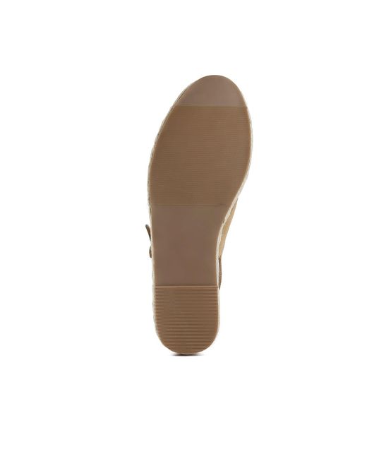 Rag & Co Natural Affie Genuine Suede Slingback Strap Espadrilles
