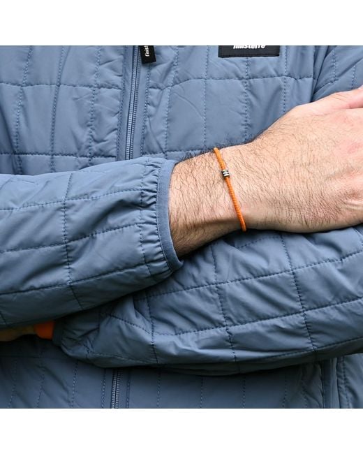 Harbour Uk Orange Iron Flow Steel Rope Bracelet for men