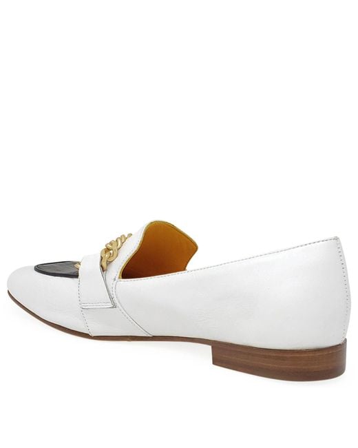 Madison Maison White Flat Loafer Wht/Blk