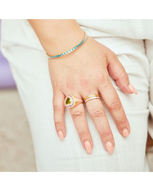 Après Youth Green Firework Heart Ring