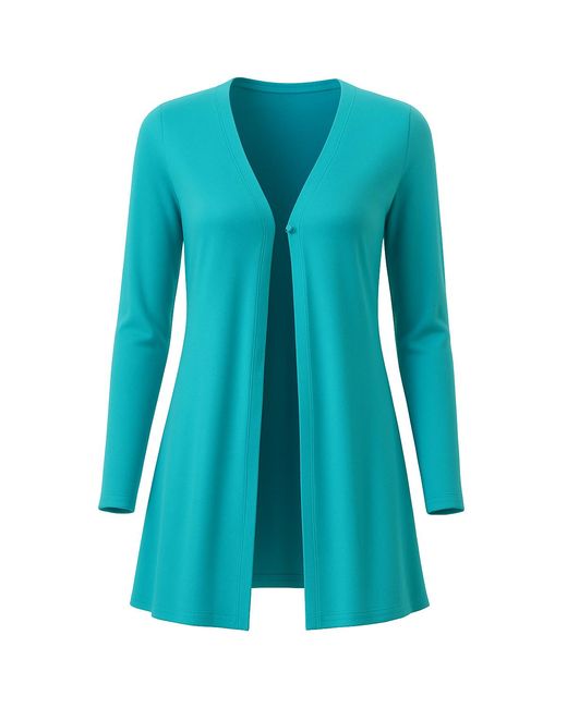 Conquista Blue Open Front Cardigan