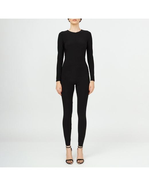 LIA ARAM Black Long-Sleeved Jumpsuit