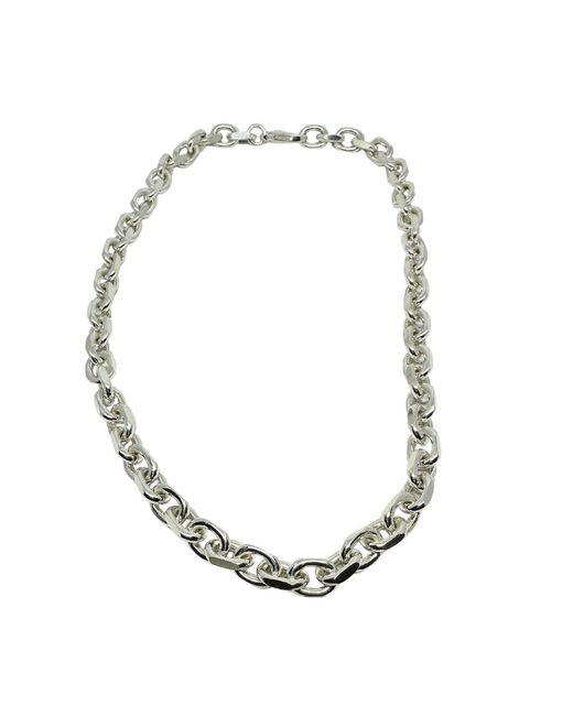 Tg-Jewellery by Tamara Gervasio Metallic Rectangular Trace Chain Necklace – Sterling for men