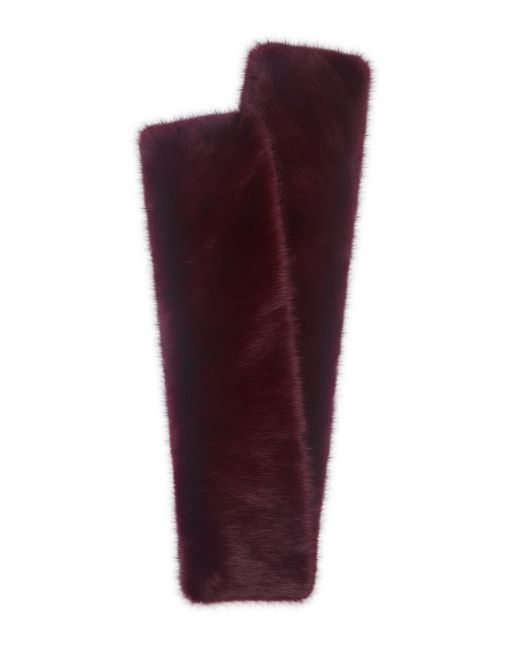 Miss Circle New York Purple Jazmin Burgundy Multi-Wear Faux Fur Scarf