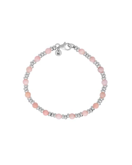 Nellou Jewellery Metallic Gem Bracelet October Birthstone Opal Sterling