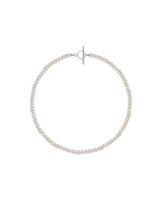 Lisa&Co. White Necklace Pearl Bead Sparkling