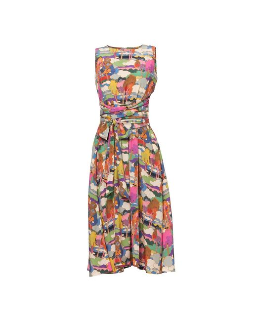 Helen Mcalinden Red Avril Prospect Road Print Dress