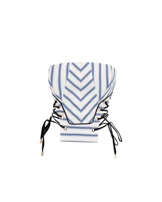 Ma Mulier Blue Nova Bustier Top