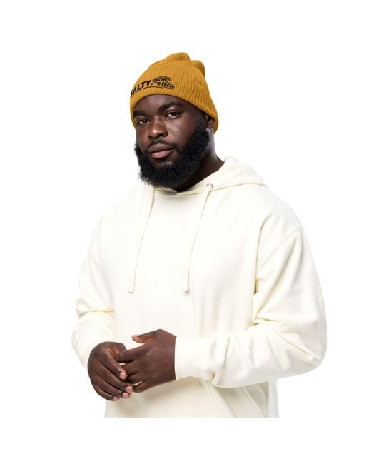 Anchor and Crew Yellow Mustard Salty Gen. Organic Cotton Embroidered Beanie