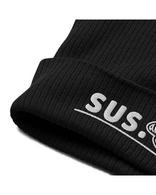 Anchor and Crew Black Sus Gen. Organic Cotton Embroidered Beanie