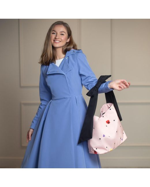 RainSisters Black Blossom Bow Tote Bag