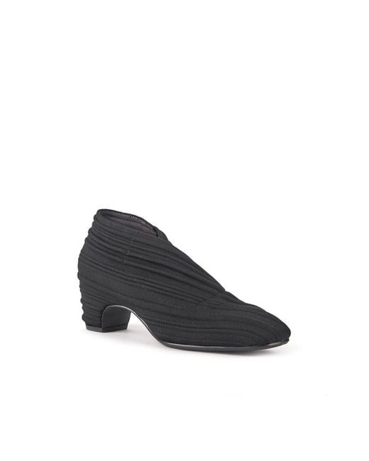 United Nude Blue Woven Elastic Ankle Bootie With Angular Toe