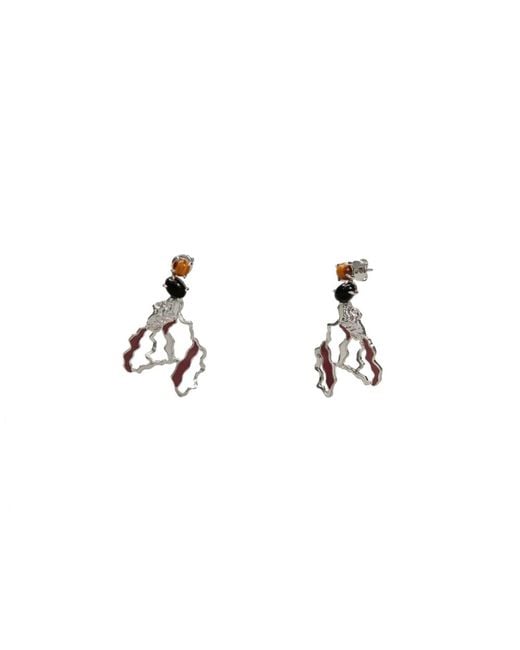 Onia Metallic Root Veil Earrings