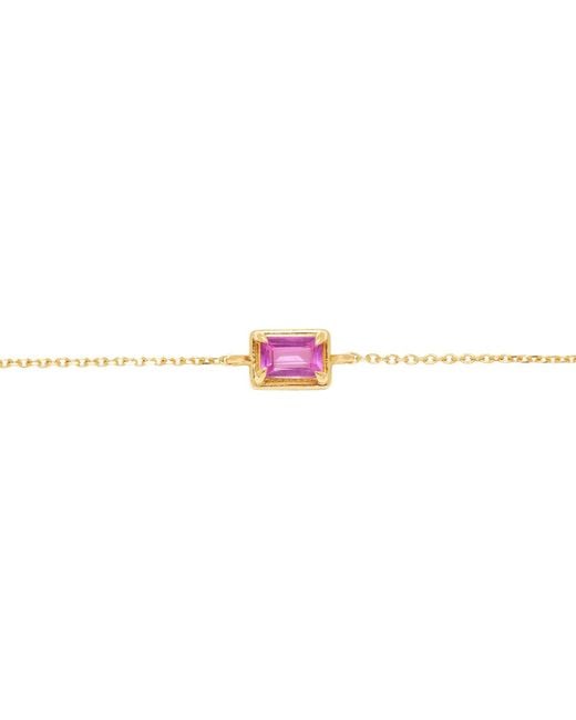 Belinda Jewelz Pink Tourmaline Birthstone Bolo Bracelet