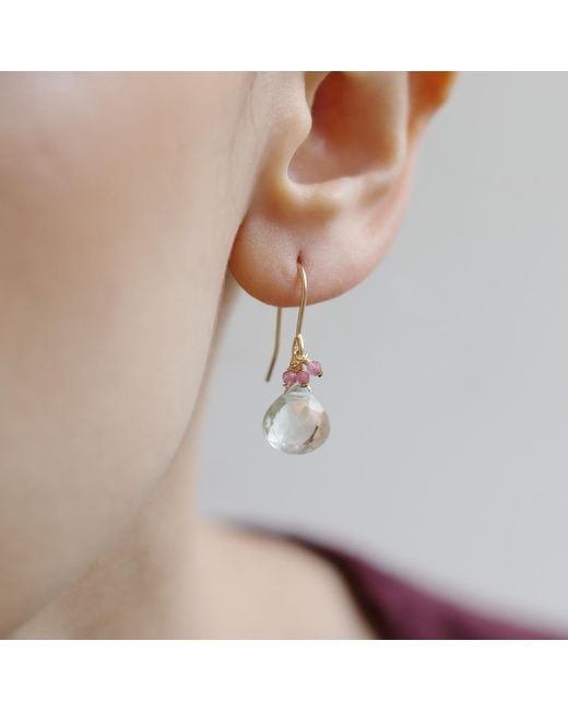 MOUNIR LONDON Metallic Amethyst Earrings