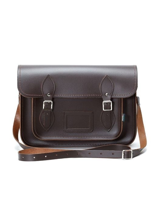Zatchels Gray Handmade Leather16 Inch Satchel for men