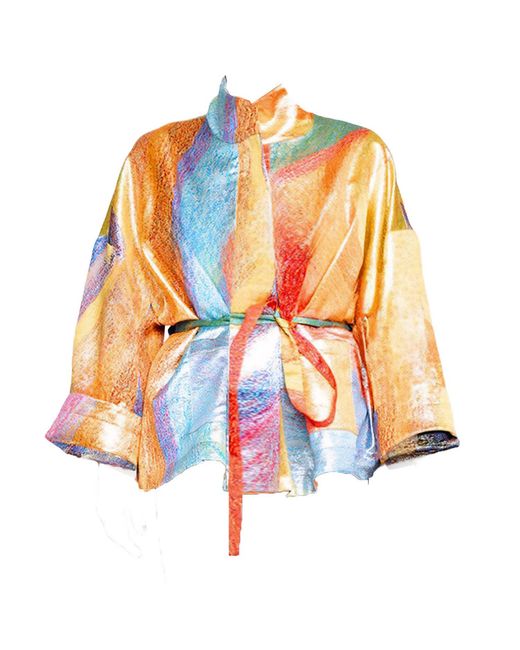 Maxjenny Orange Square Boxy Jacket