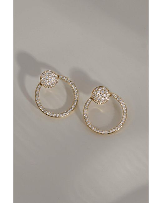 Diamonbliss Metallic Marilyn Monroe Convertible Pave Stud Earrings