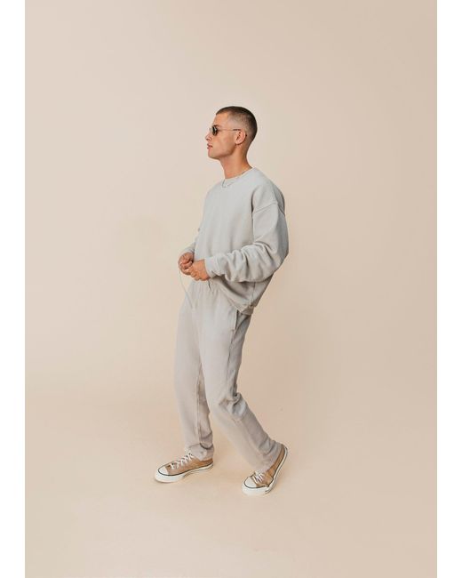 Ocio Leisurewear Gray Neutrals Straight Leg Pant for men