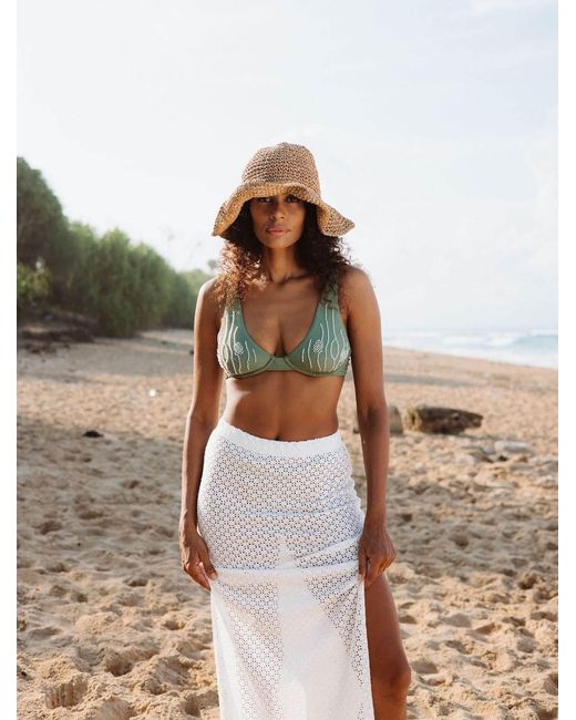 Raw Potential Green Oria Bikini Top