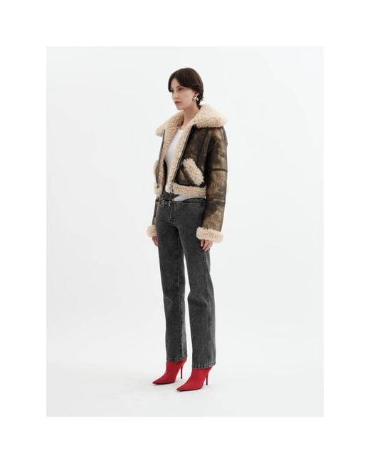 Jakke Brown Aviator Cropped Jacket