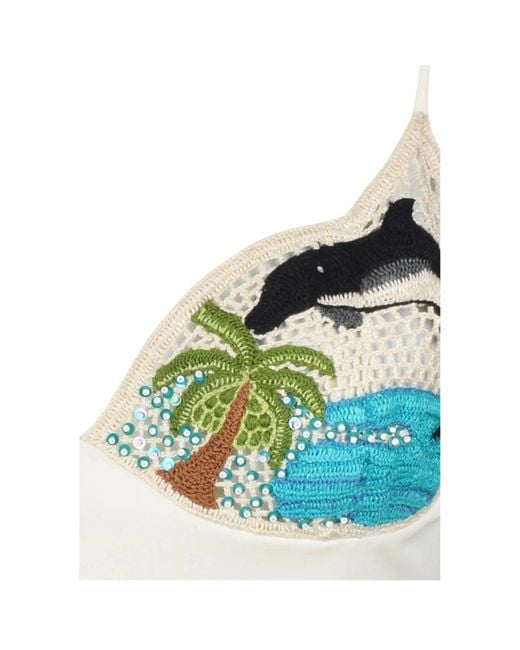 Oceanus Green Dolphin One Piece Swimsuit