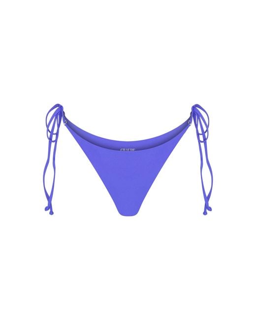 Chaude Swimwear Blue Toni Triangle String Bottom