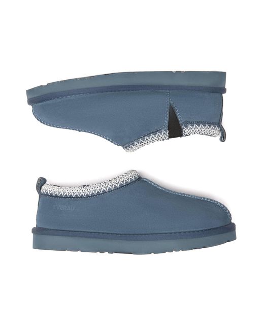 EverAu Australia Blue Wigeon Leather Slippers