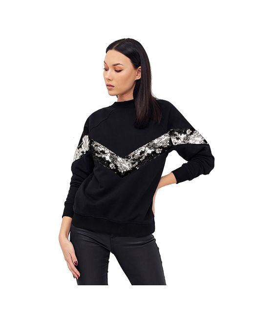 Otthie Black Elegant X-Mas Sweatshirt With Sequins