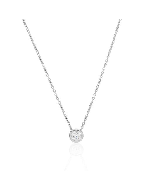 Auree Jewellery Metallic Verona & Cubic Zirconia Solitaire Necklace