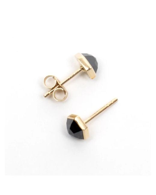 Rahul's Jewels Black Sanctum Hexa Earring Single -14 Karat With Genuine Diamond