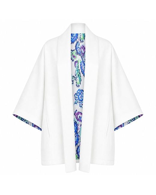 Lumina Eligma White The Duality Linen Reversible Jacket