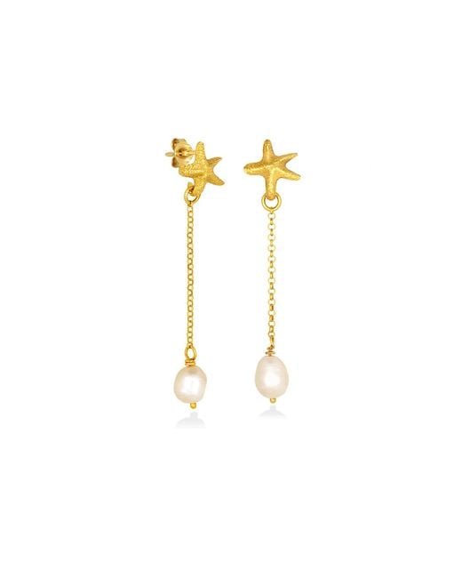 Myrto Katramadou Jewellery Metallic Thalassa – Stud Earrings – Starfish