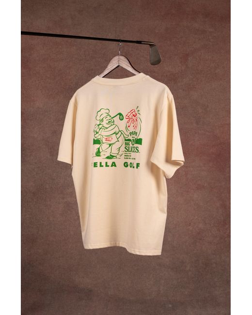 FELLA SWIM Yellow Neutrals Papa Pizza T-Shirt for men