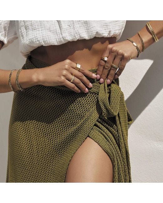 ARMS OF EVE Green Verona Wrap Skirt