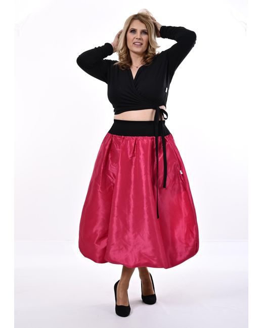 Frock Tales Red Enoki Puffball Skirt