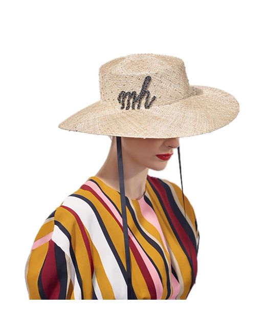 Misa Harada Millinery Natural Neutrals Manon Wide Brimmed Boater Hat