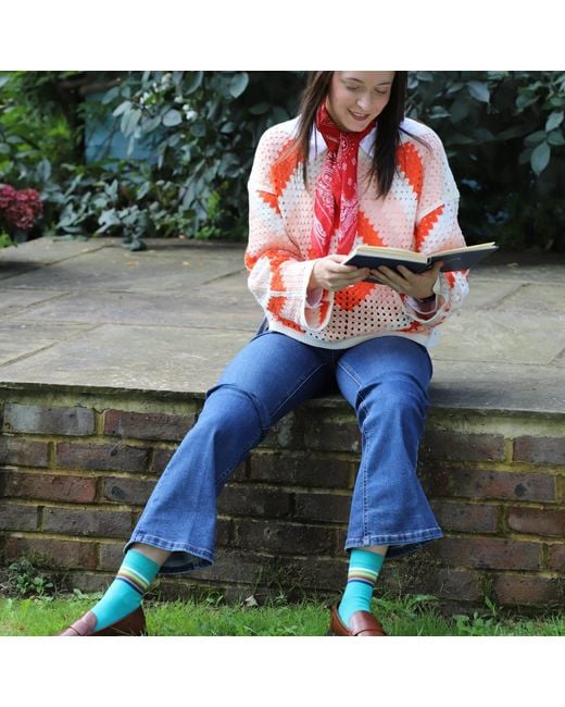 Peper Harow - Made in England Green Mix Tape Socks –