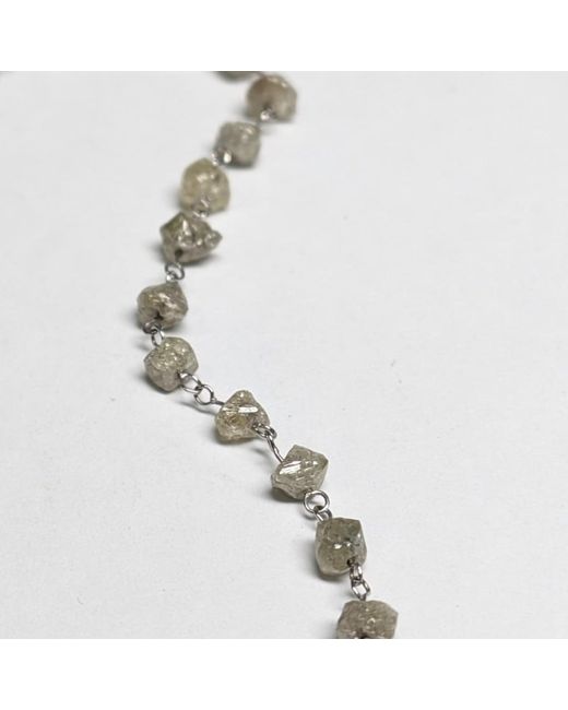 Rahul's Jewels Metallic 7.25" Genuine Diamond Rough Bracelet