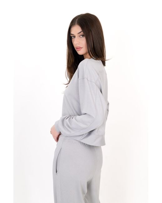 On/Off Essentials White The Solace Crew Neck Pullover